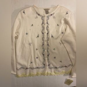 NWT vintage teddy cardigan size large